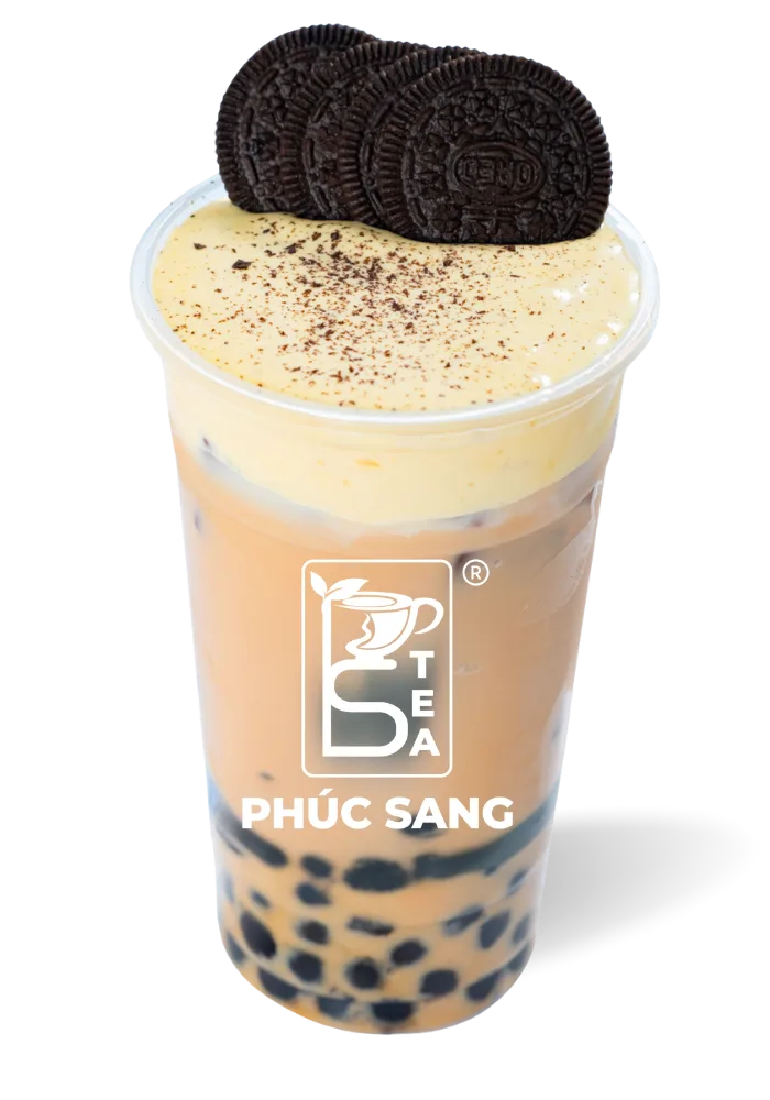 Ly trà sữa Oreo kem trứng thành phẩm của khóa học